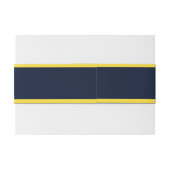 Luxe Donkerblauw en Gouden Uitnodiging Belly Band Uitnodigingen Wikkel (Achterkant Voorbeeld)