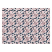Luxe donkerblauwe rozen met witte details tafelkleed (Voorkant (Horizontaal))