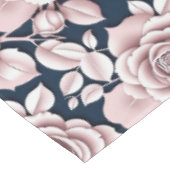 Luxe donkerblauwe rozen met witte details tafelkleed (Gekanteld)