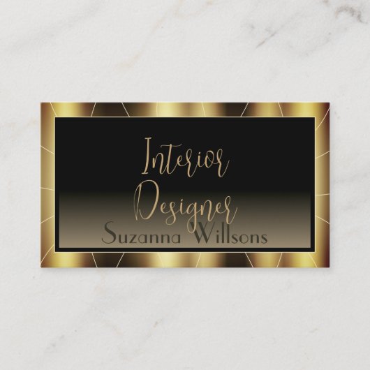 Luxe, donkerbruin Lijst, bruine gradiënt, stijlvol Visitekaartje (Voorkant)