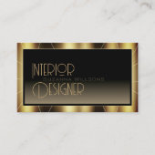 Luxe, donkerbruin Lijst met bruine gradiënt Profes Visitekaartje (Voorkant)