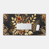 Luxe donkere bloemendekmat Chique werkruimte decor Bureaumat (Keyboard & Muis)