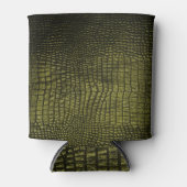 Luxe donkere krokodil huidtextuur. blikjeskoeler (Voorkant)