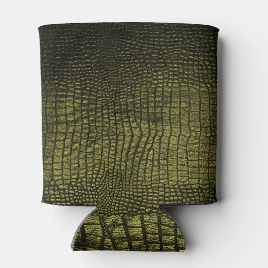 Luxe donkere krokodil huidtextuur. blikjeskoeler (Achterkant)