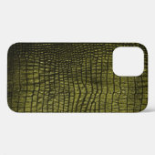 Luxe donkere krokodil huidtextuur. Case-Mate iPhone case (Achterkant (horizontaal))