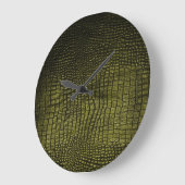 Luxe donkere krokodil huidtextuur. grote klok (Hoek)
