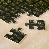 Luxe donkere krokodil huidtextuur. legpuzzel (Zijkant)