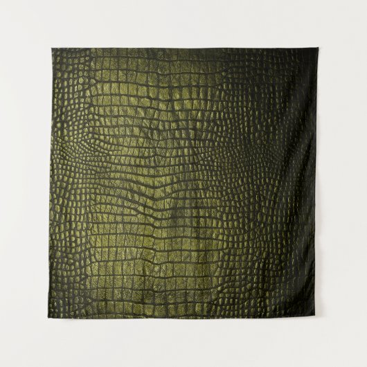 Luxe donkere krokodil huidtextuur. wandkleed (Voorkant (horizontaal))