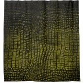 Luxe, donkere krokodiltextuur douchegordijn (Voorkant)