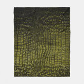 Luxe, donkere krokodiltextuur fleece deken (Voorkant)