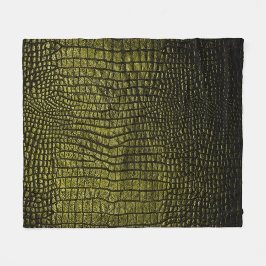 Luxe, donkere krokodiltextuur fleece deken (Voorkant (Horizontaal))