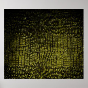 Luxe, donkere krokodiltextuur poster