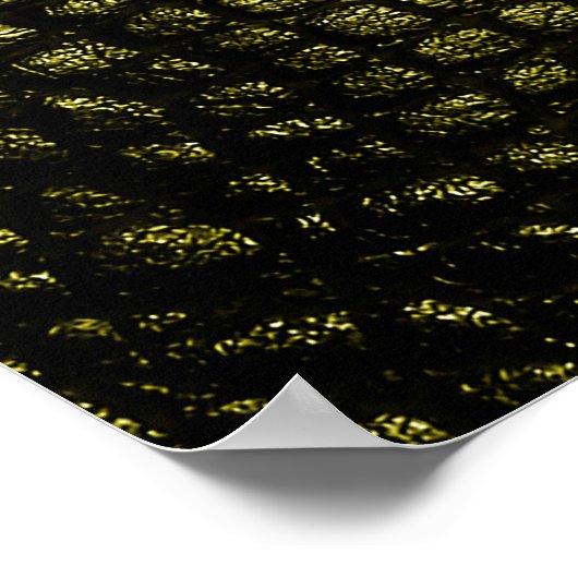 Luxe, donkere krokodiltextuur poster (Hoek)