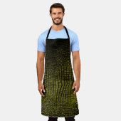 Luxe, donkere krokodiltextuur schort (Gedragen)
