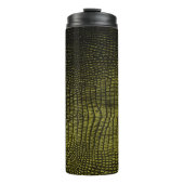 Luxe, donkere krokodiltextuur thermosbeker (Voorkant)