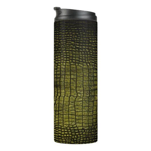 Luxe, donkere krokodiltextuur thermosbeker (Geroteerd rechts)