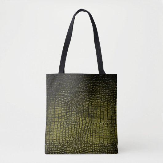 Luxe, donkere krokodiltextuur tote bag (Voorkant)