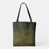 Luxe, donkere krokodiltextuur tote bag (Achterkant)