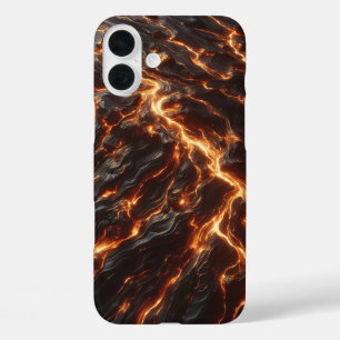 Luxe donkere lavamarmer hoesje - gloeiende magmade