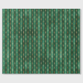 Luxe Donkergroen gouden strepen Gotisch Cadeaupapier (Vlak)