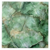 Luxe donkergroene edelsteen moderne esthetiek tegeltje (Voorkant)