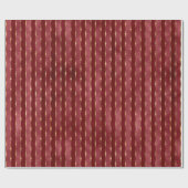 Luxe  donkerrode gouden strepen cadeaupapier (Vlak)