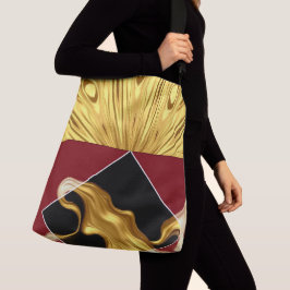 Luxe Draagbare Kunst: Vergulde Zenith Weelderige W Crossbody Tas