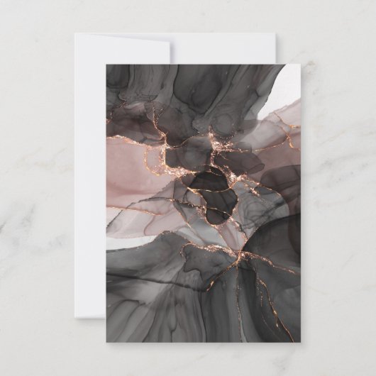 LUXE DRIJVENDE ROOS SAVE THE DATE RSVP KAART (Achterkant)