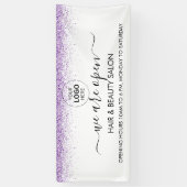 Luxe druipt glitters paars Salon Spandoek (Verticaal)