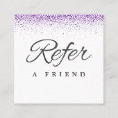 Luxe druipt glitters paarse Salon Kortingkaart Kortingskaartje (Voorkant)