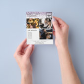 Luxe druppels glitter paarse Salon Flyer (Hand)