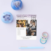 Luxe druppels glitter paarse Salon Flyer (Enkel)