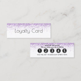 Luxe druppels glitter paarse Salon Klantenkaartje