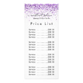 Luxe druppels glitter paarse Salon Rack Kaart (Voorkant)