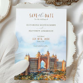 Luxe Dubai Atlantis The Palm Save the Date Kaart