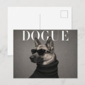 Luxe Duitse Herdershond Portret Briefkaart (Voorkant / Achterkant)