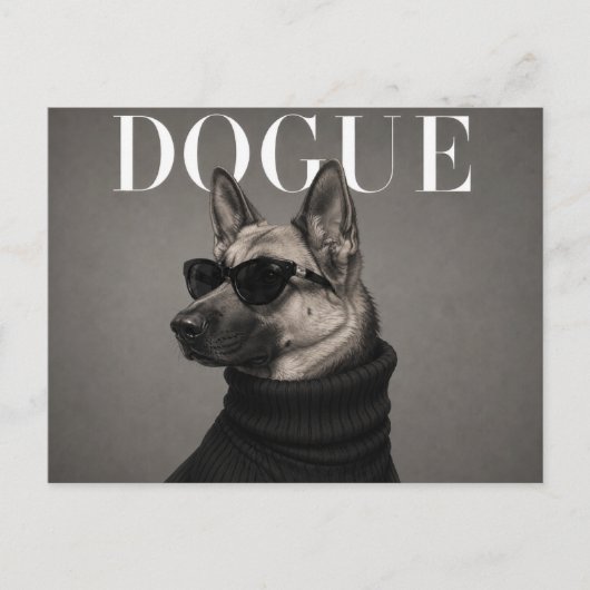 Luxe Duitse Herdershond Portret Briefkaart (Voorkant)