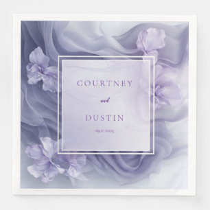 Luxe Dunne Stof Lila Lavendel Bruiloft Servet