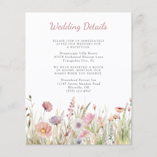 Luxe Dusty Pink Wildflower Wedding Details (Voorkant)