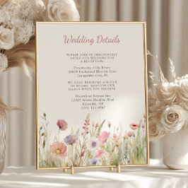 Luxe Dusty Pink Wildflower Wedding Details