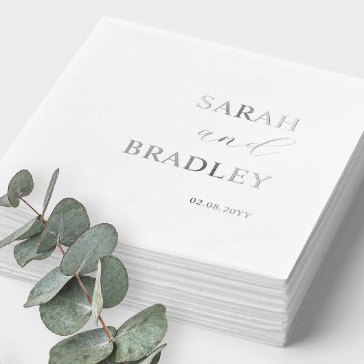 Luxe, echte Folie Custom Wedding Servetten