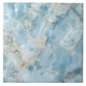 Luxe Edelsteen Lichtblauw Moderne Esthetiek Tegeltje (Voorkant)