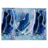 Luxe Edelsteen Marmer Blauwe Glitters Agaat Groot Cadeauzakje (Achterkant)