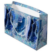 Luxe Edelsteen Marmer Blauwe Glitters Agaat Groot Cadeauzakje (Achterkant Gekanteld)