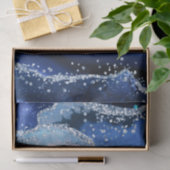 Luxe Edelsteen Marmer Blauwe Glitters Agaat Tissuepapier (Geschenk)