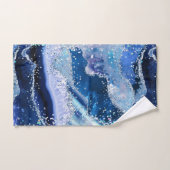 Luxe Edelsteen Marmer Blauwe Glitters Agate Bad Handdoek (Handdoek)