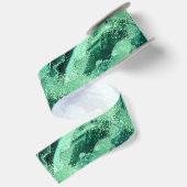 Luxe Edelsteen Marmer Groen Glitter Agaat Satijnen Lint (Achterkant)