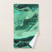 Luxe Edelsteen Marmer Groen Glitters Agaat Bad Handdoek (Handdoek)