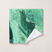 Luxe Edelsteen Marmer Groen Glitters Agaat Bad Handdoek (Wasdoekje)