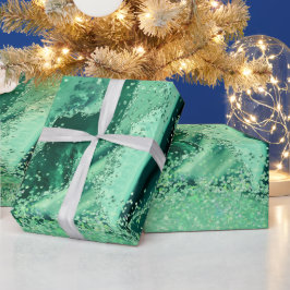 Luxe Edelsteen Marmer Groen Glitters Agaat Cadeaupapier